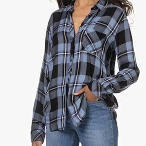 Rails Hunter Plaid Shirt in Current Onyx White Size Small